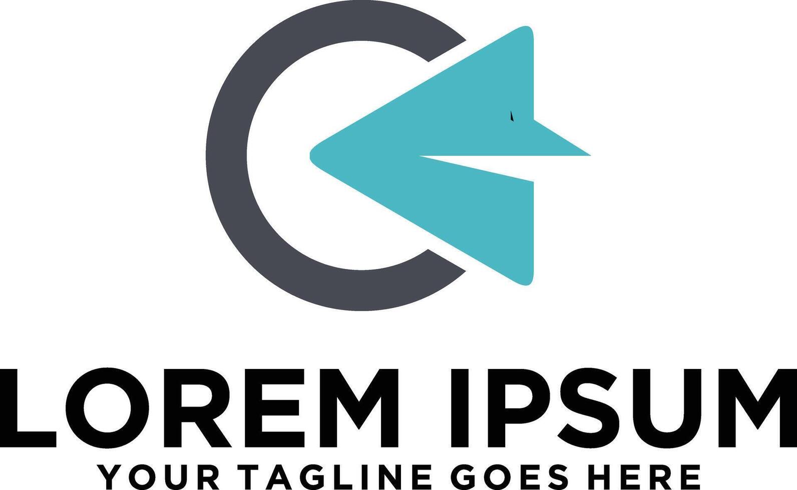 Paper Plane C letter logo vector