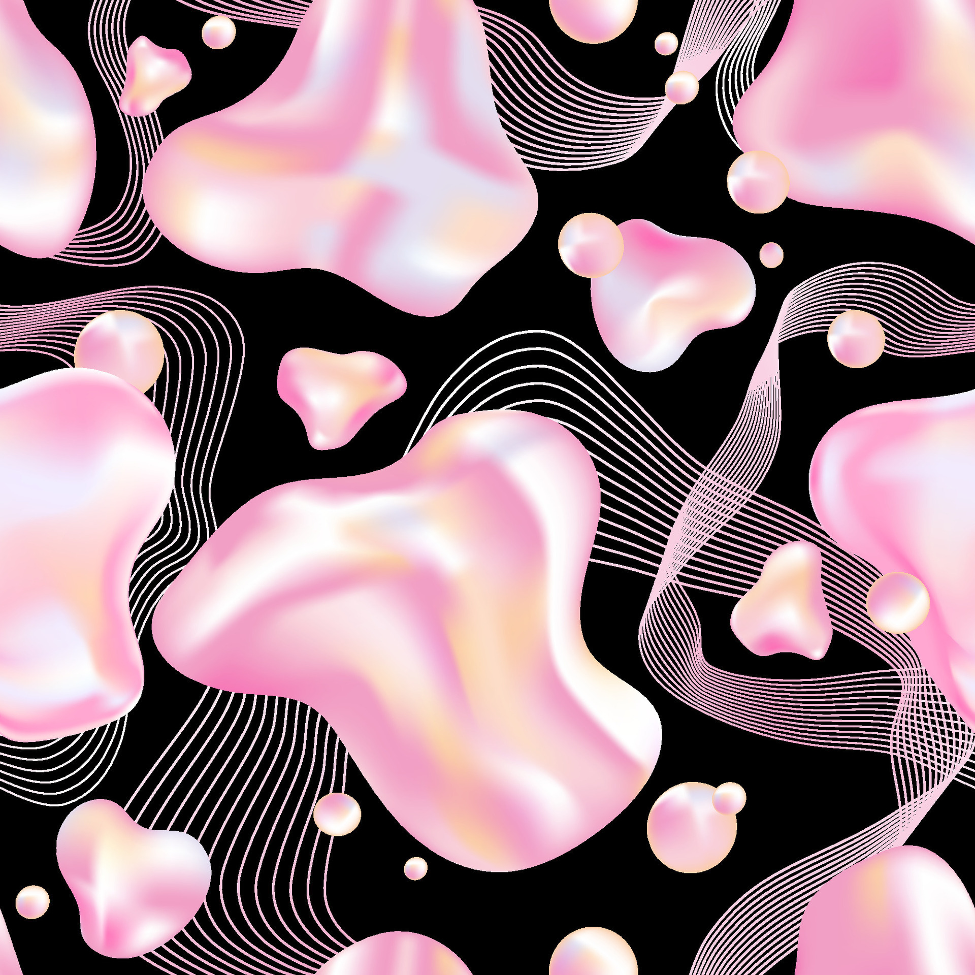 liquid-glossy-3d-holographic-abstract-shapes-and-lines-seamless-pattern