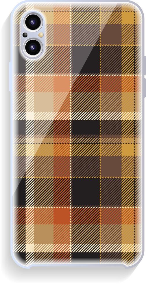 Smartphone cover design mockup. Template geometric pattern for mobile phone back part. Flat design. vector