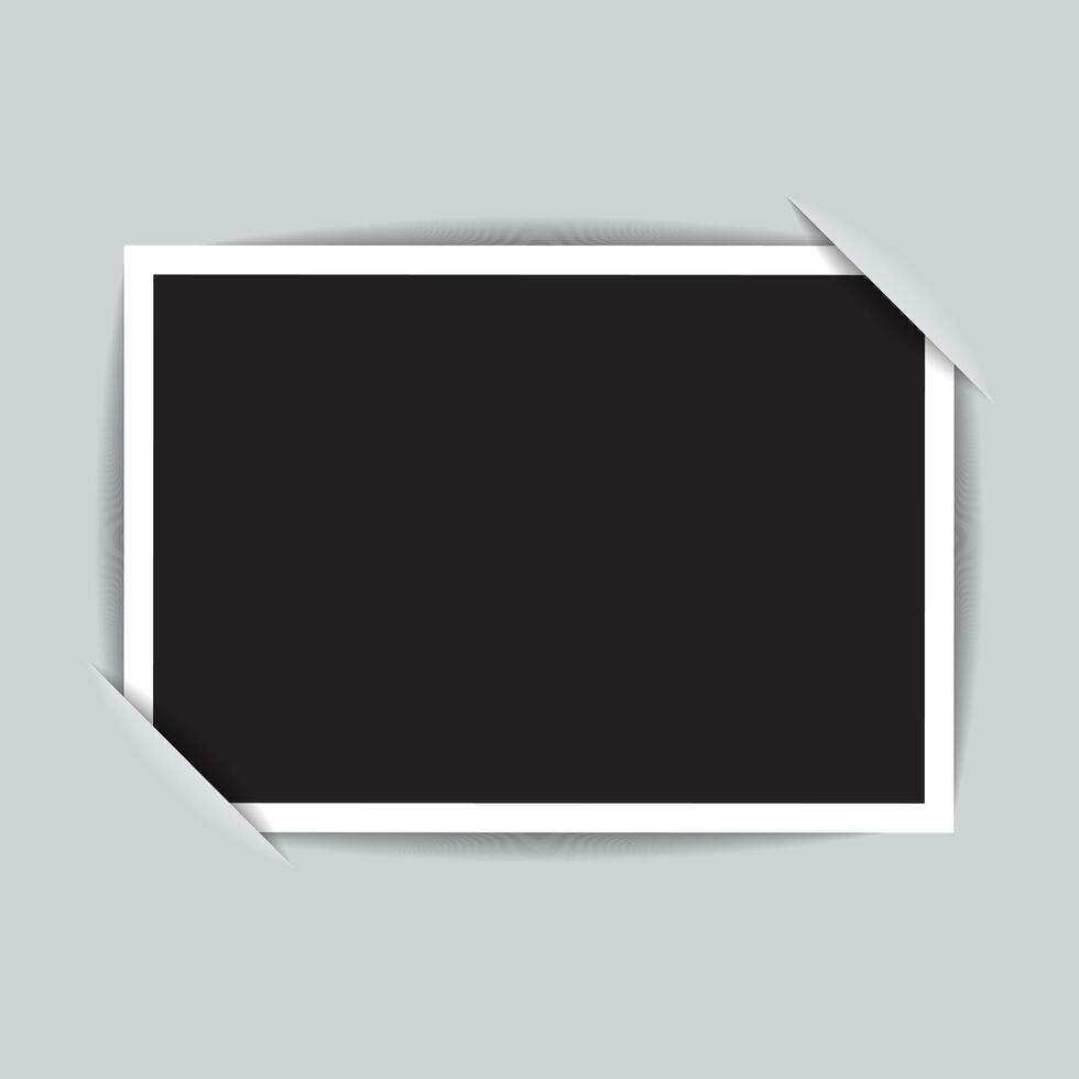 Cuts in the paper for attaching a photo template. illustration vector