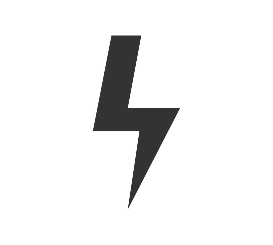 Power energy emblem. Electricity flash symbol. Charge or danger icon vector