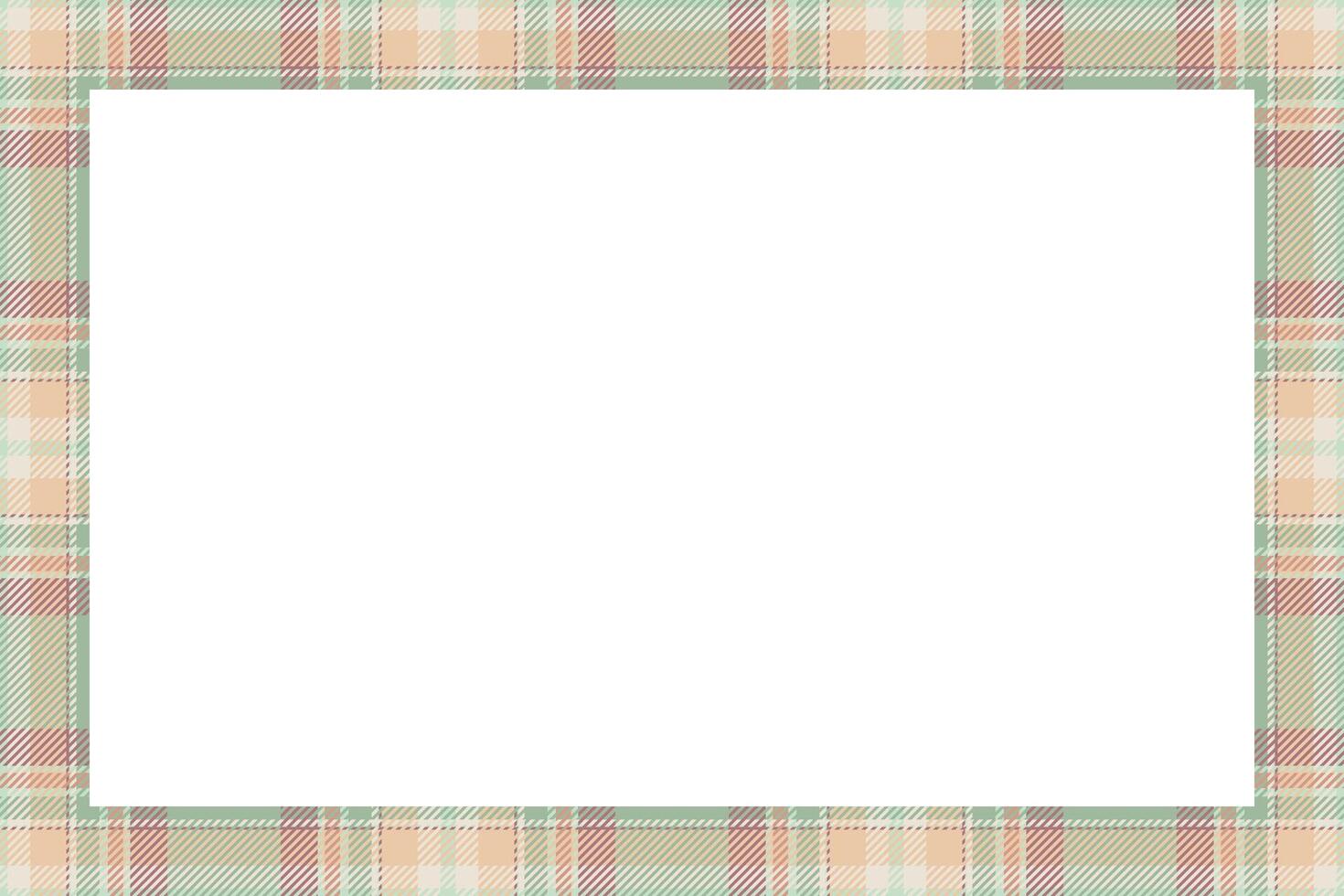 Vintage frame . Scottish border pattern retro style. Tartan plaid ornament. vector