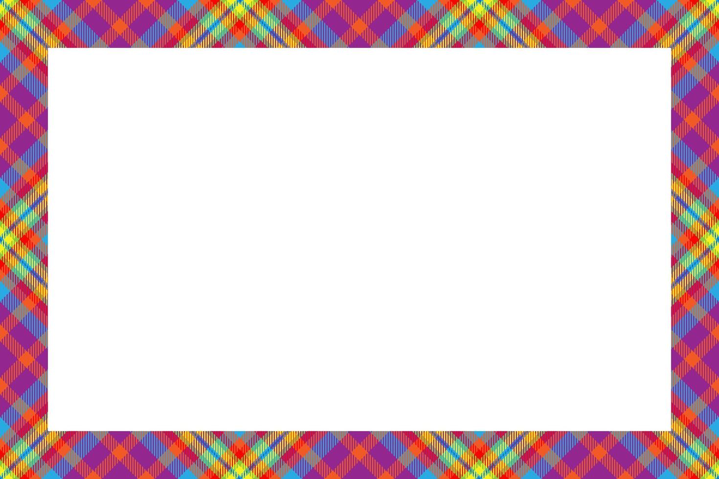 Vintage frame . Scottish border pattern retro style. Tartan plaid ornament. vector