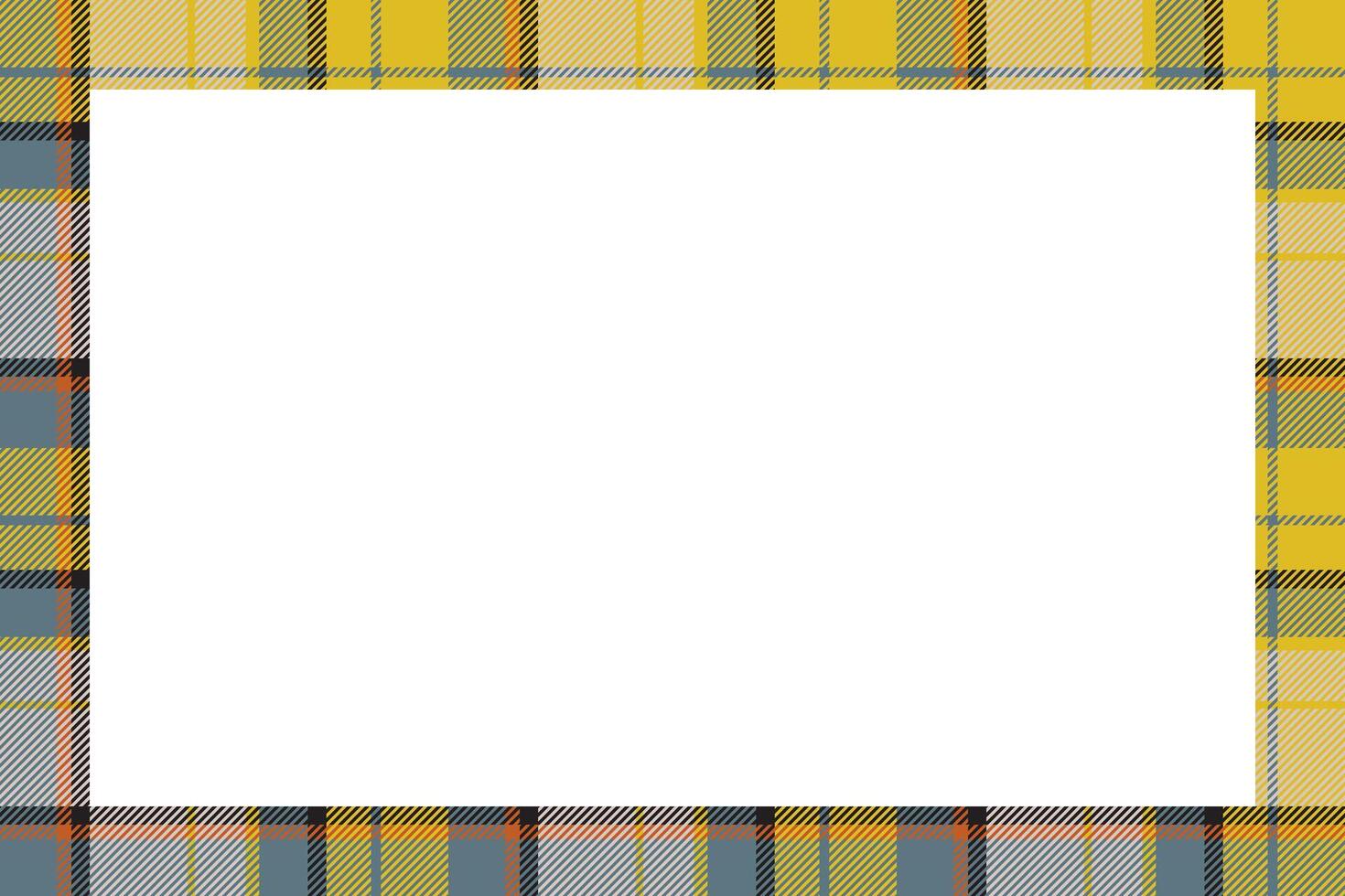 Vintage frame . Scottish border pattern retro style. Tartan plaid ornament. vector