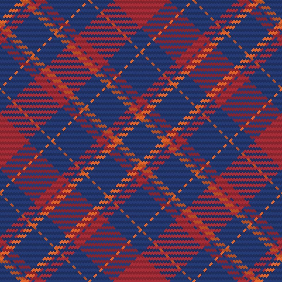 Check plaid seamless fabric texture. Diagonal print. vector