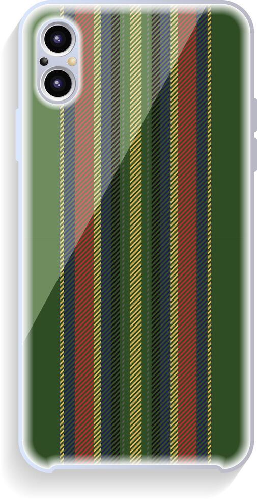 Mobile phone cover design. Template smartphone case pattern. vector