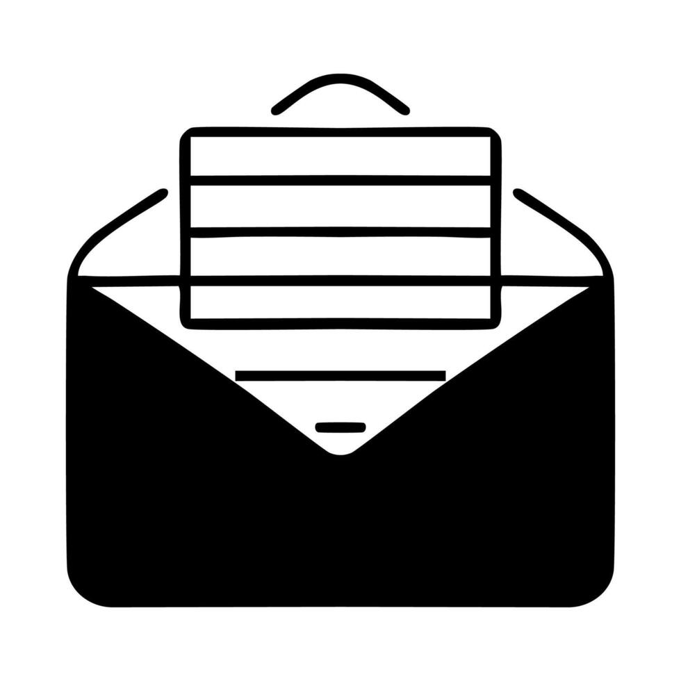 Envelope Icon. Flat Design email address symbol. Messaging letter app logo illustration. vector