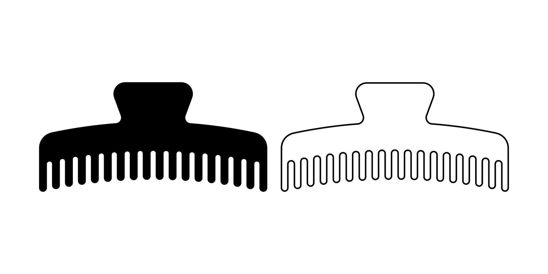 Claw clip icon set isolated on white background vector