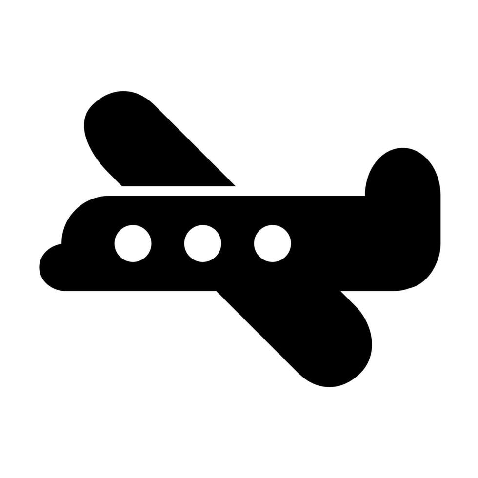 Aircraft or airplane, transportation icon. silhouette. vector