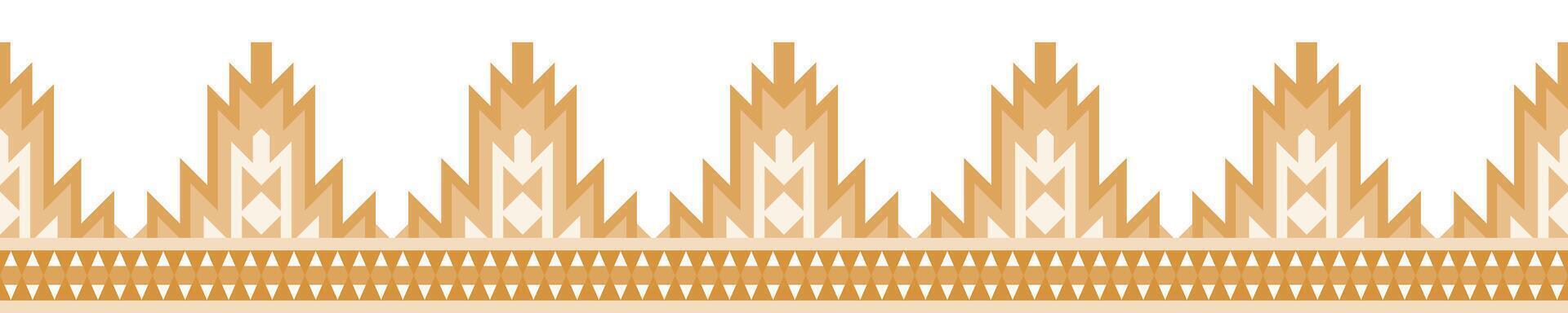 Ethnic border ornament. Geometric ethnic oriental seamless pattern. Stripe illustration. Native American Mexican African Indian tribal style. Design border, textile, fabric, clothing, carpet. vector