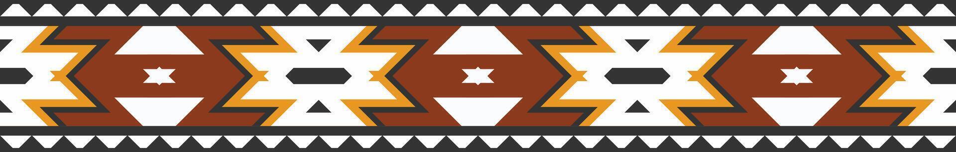 Ethnic border ornament. Geometric ethnic oriental seamless pattern. Stripe illustration. Native American Mexican African Indian tribal style. Design border, textile, fabric, clothing, carpet. vector