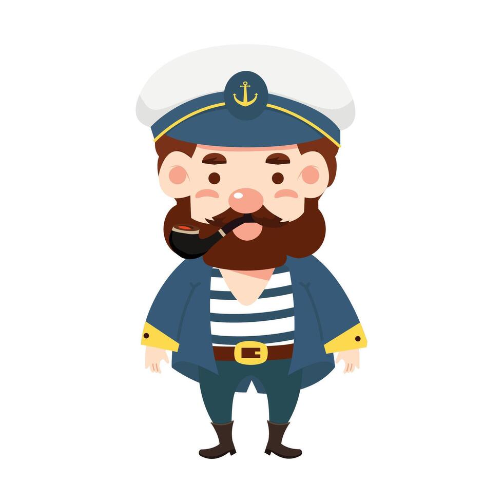 Cute man in sailor costume vector