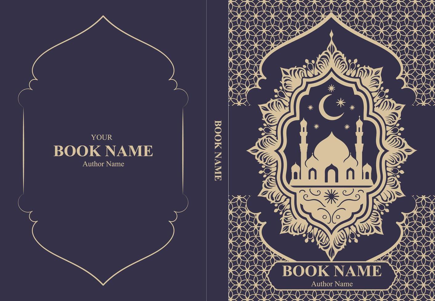 Islami Book Cover Editable Graphics Design vector