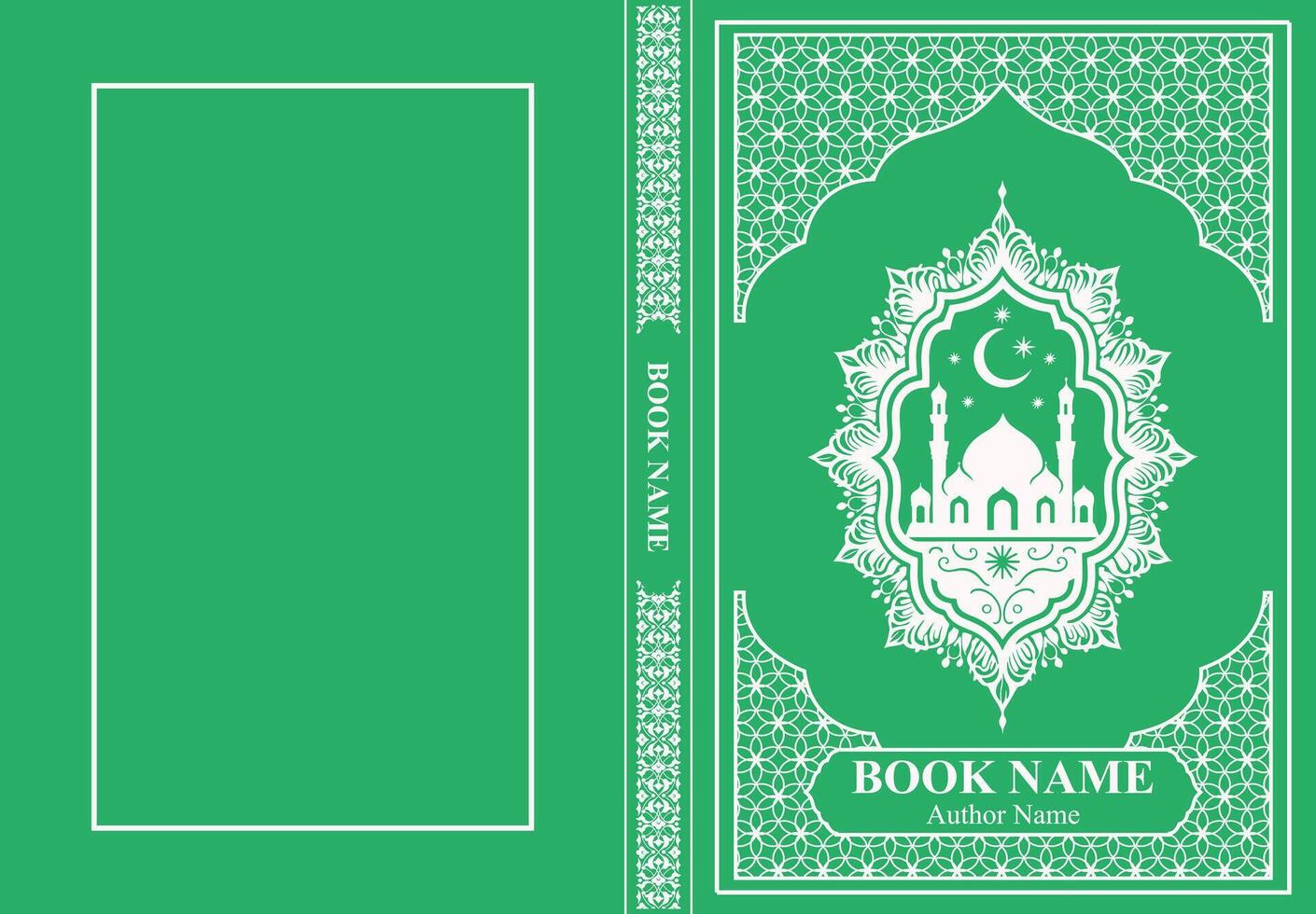 Islami Book Cover Editable Graphics Design vector