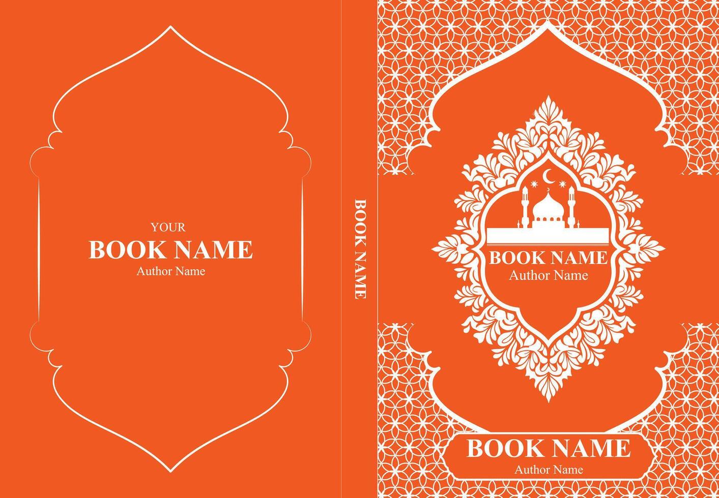 Islami Book Cover Editable Graphics Design vector