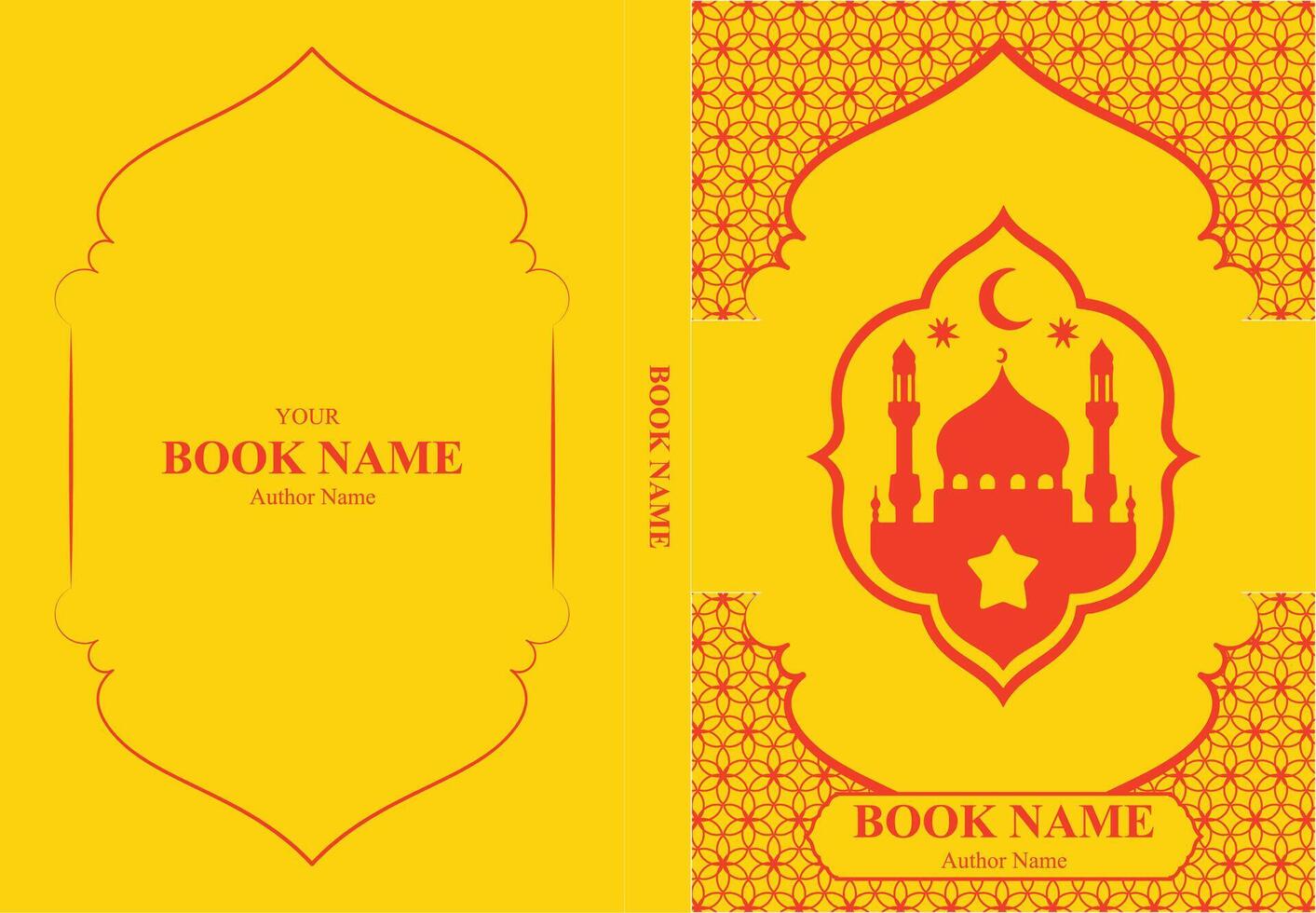 Islami Book Cover Editable Graphics Design vector