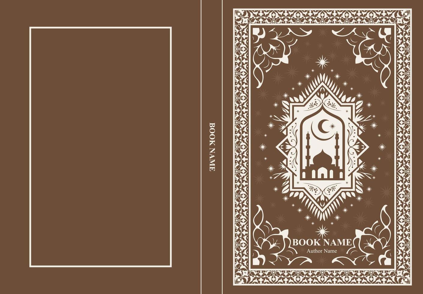 Islami Book Cover Editable Graphics Design vector