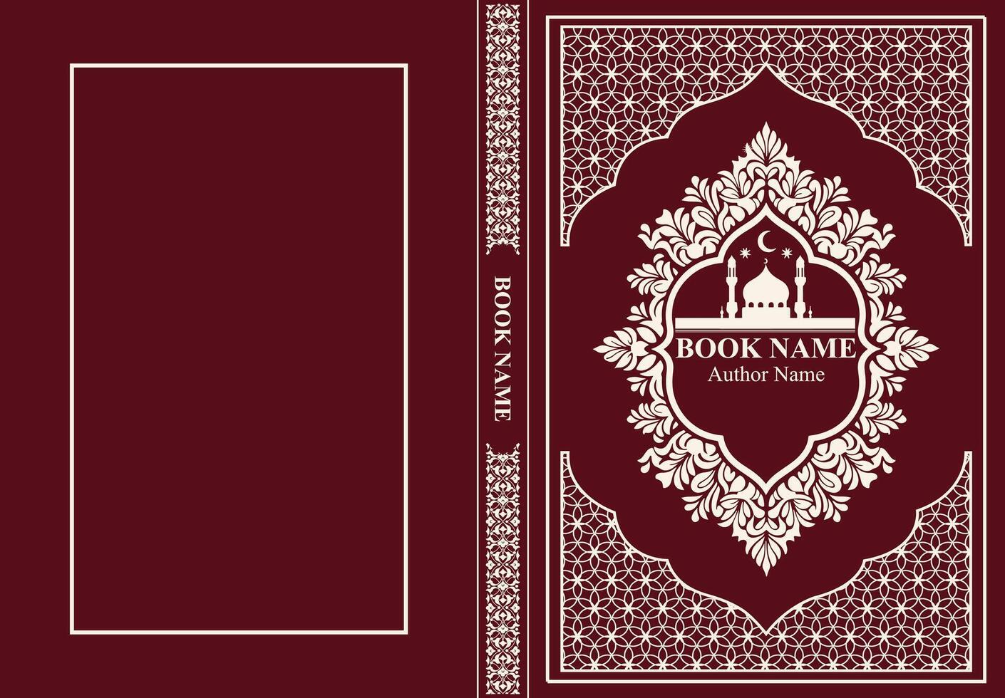 Islami Book Cover Editable Graphics Design vector