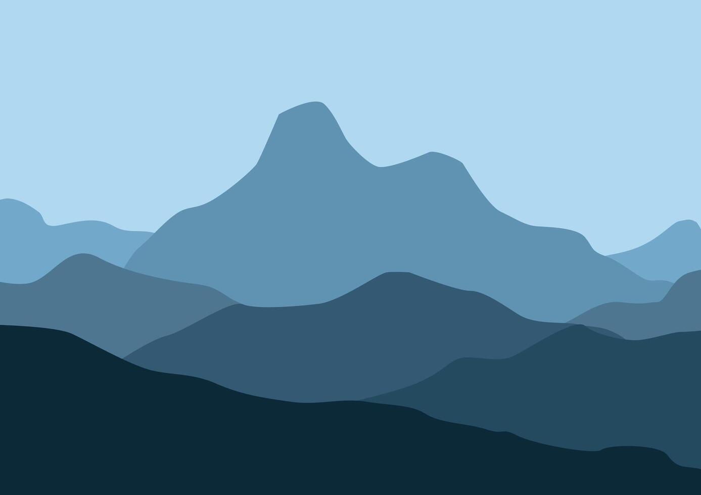 Mountains nature landscape illustration design. vector