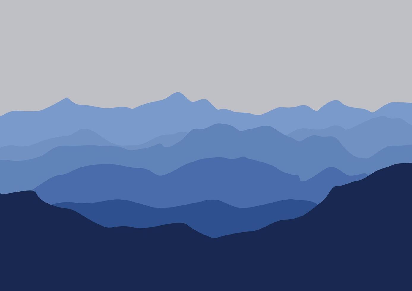 Mountains nature landscape illustration design. vector