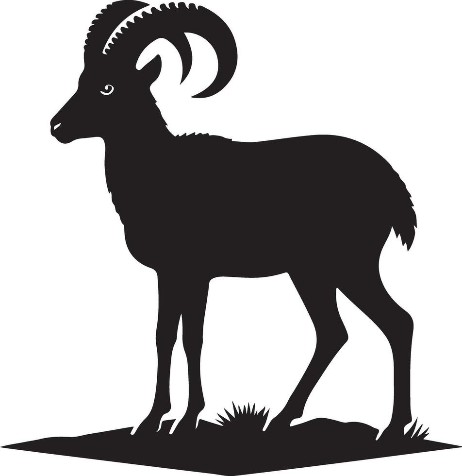 Goat silhouette illustration vector