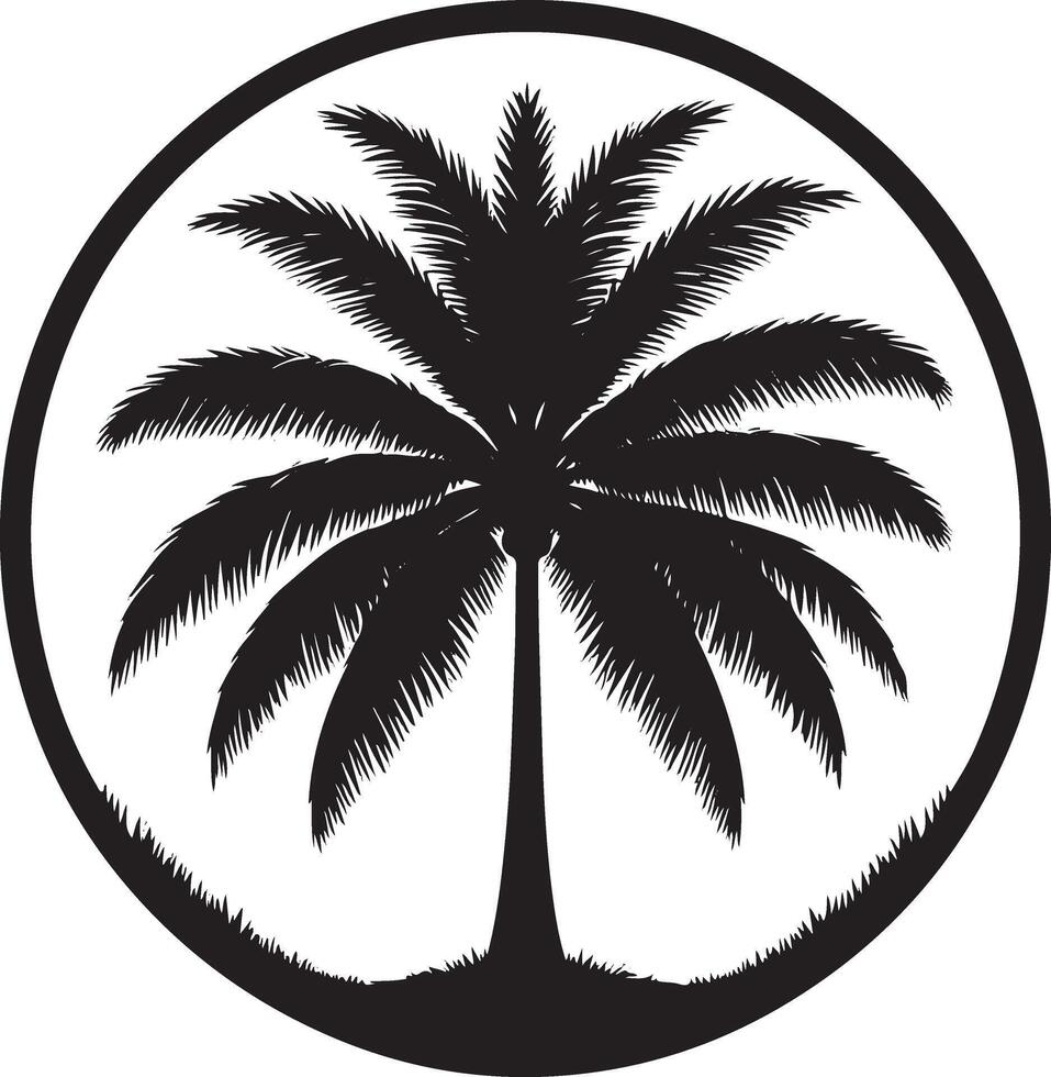 Palm tree silhouette vector