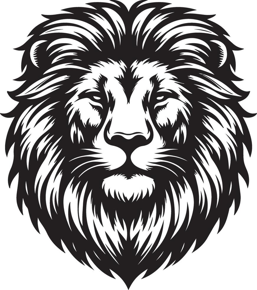 Sketch art of lion head, Line art of lion head illustration vector