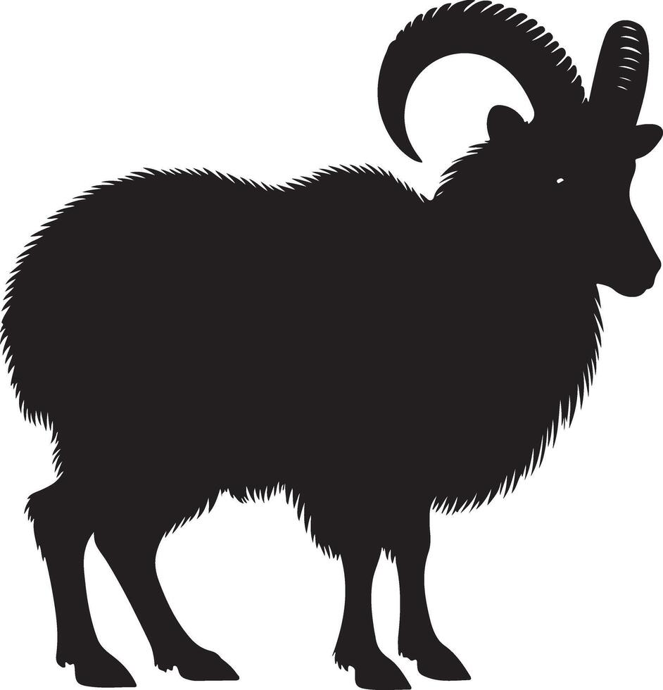 Goat silhouette illustration vector