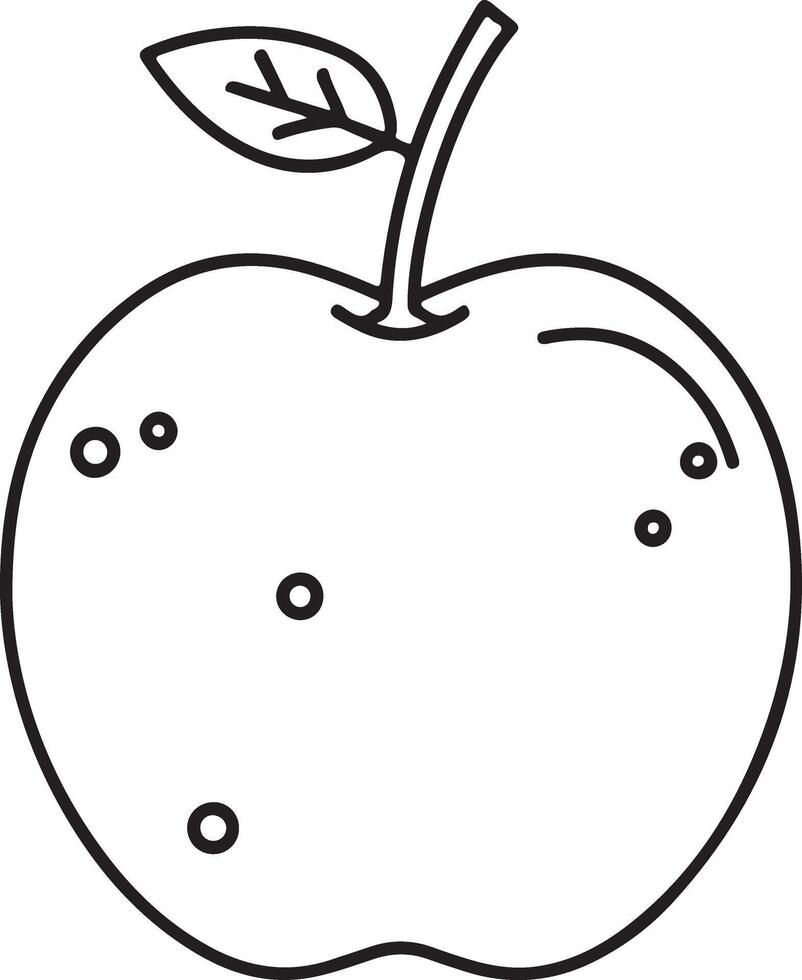 Fruits coloring page for kids colouring book page illustration vector