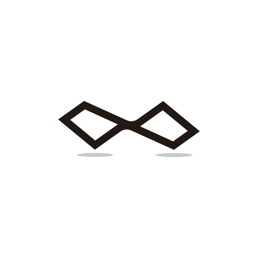 polygonal simple infinity line geometric logo vector