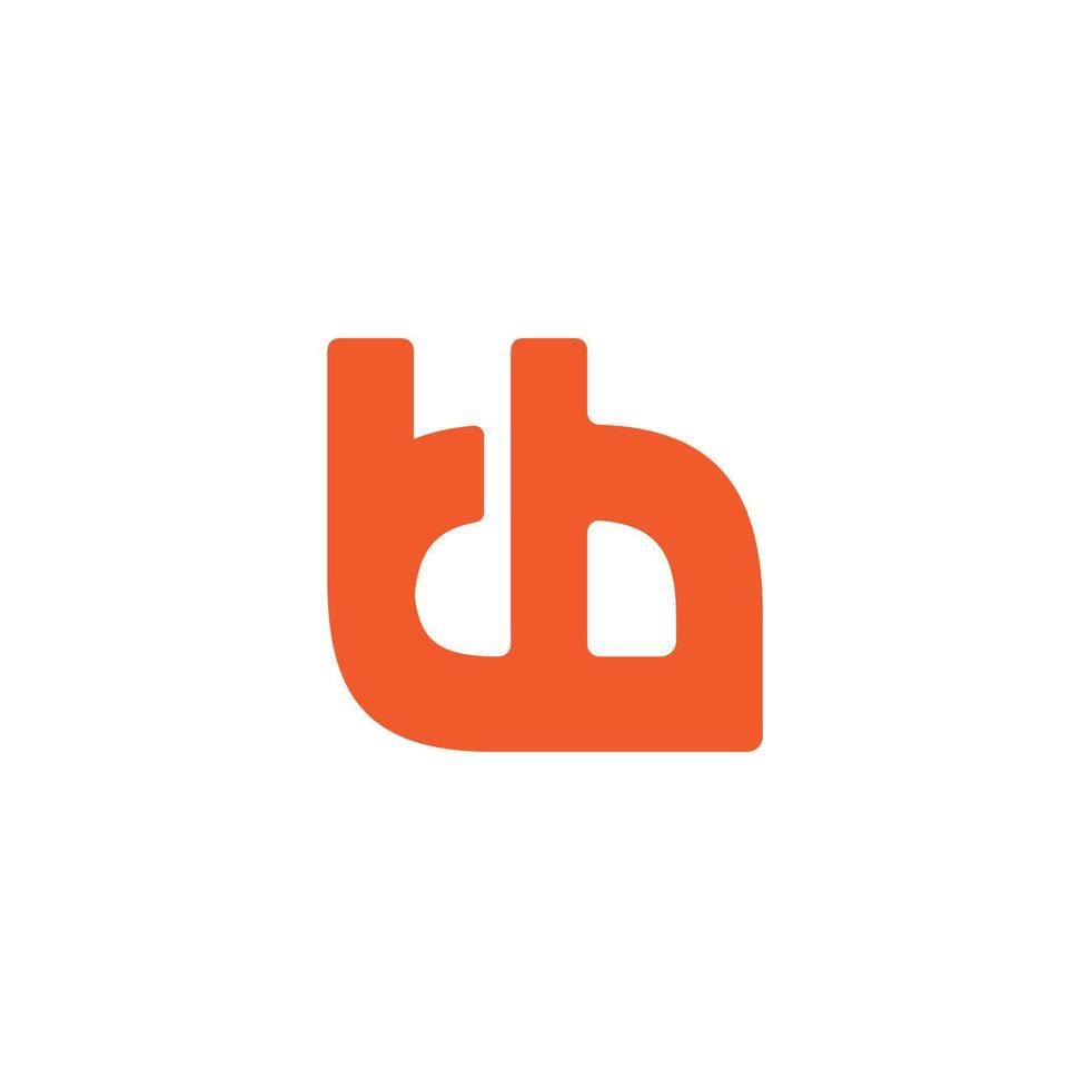 letter tb doodle simple logo vector
