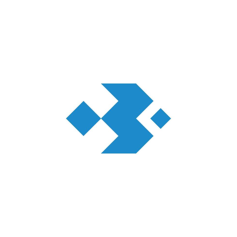 letter b bird diamond simple logo vector
