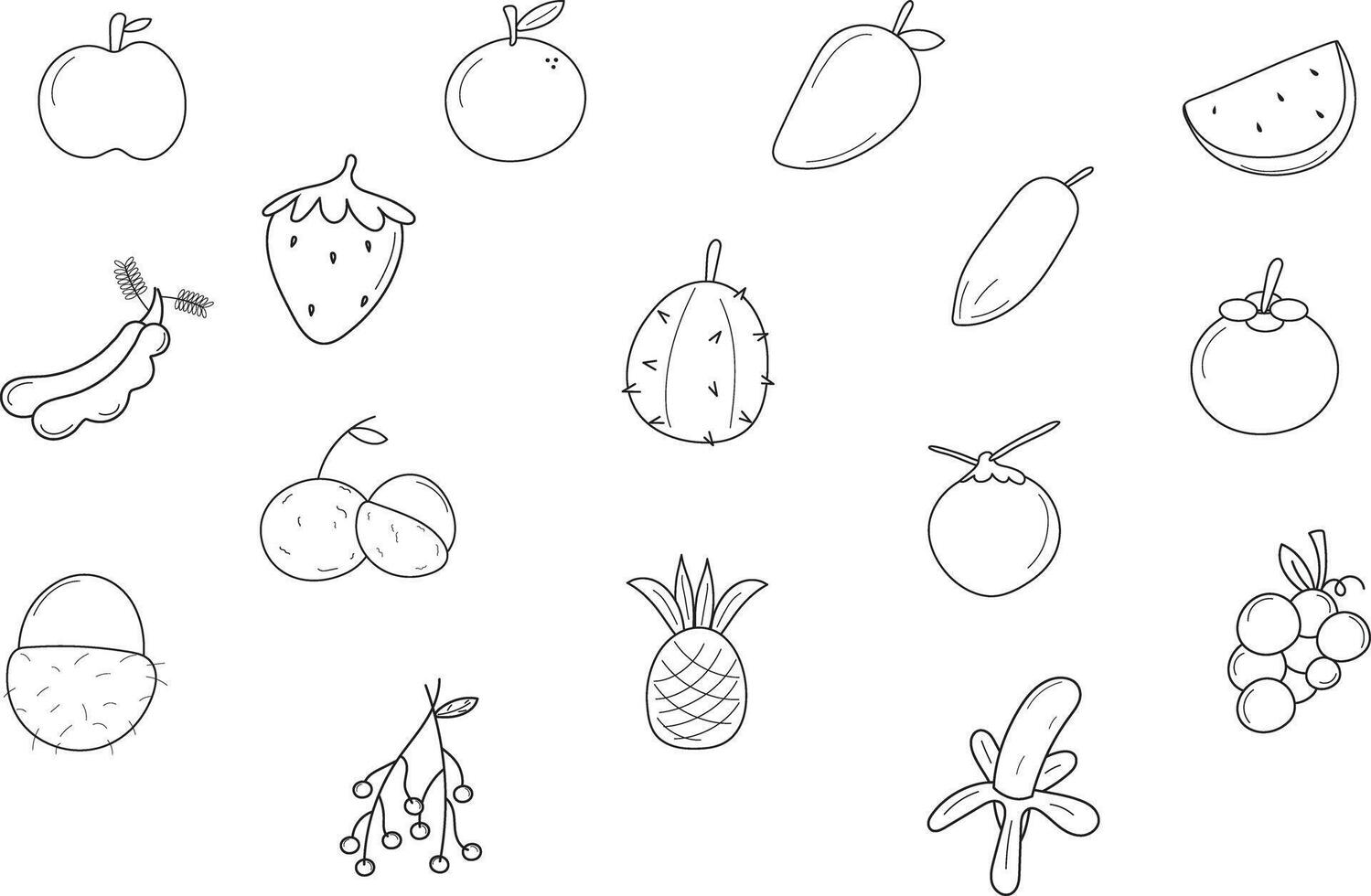 fruit hand drawn outline plant vector