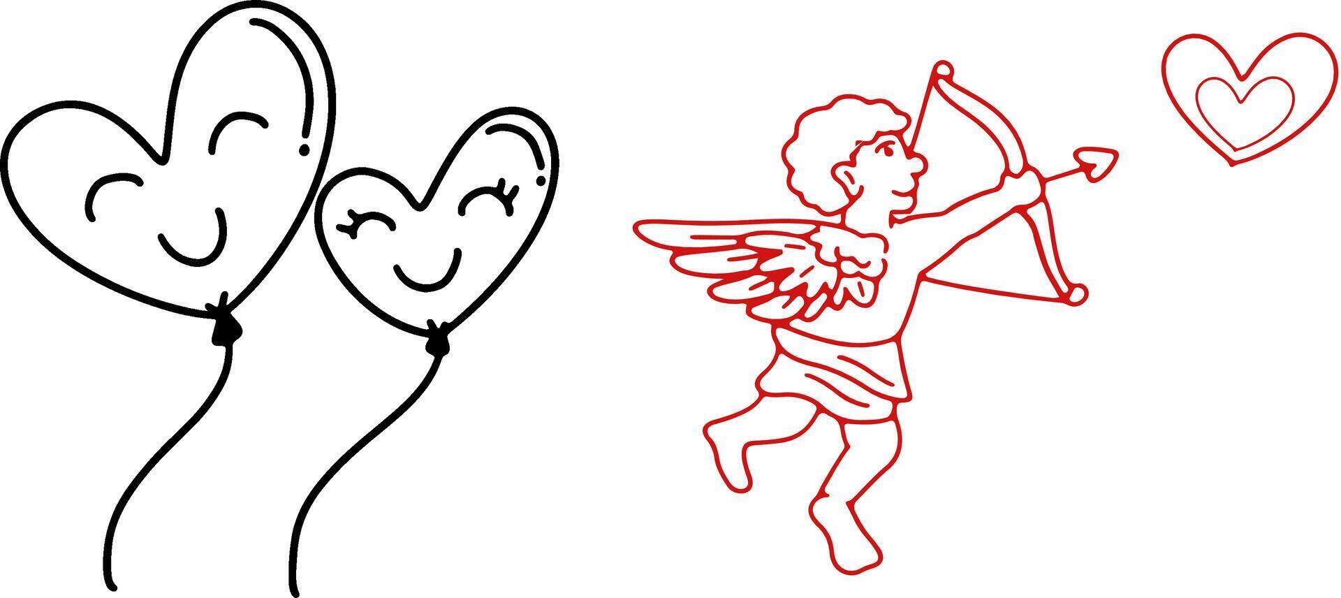 love heart letter vector
