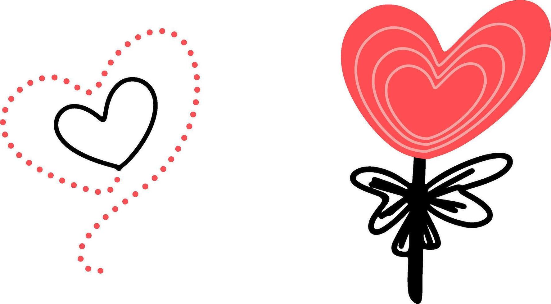 love heart letter vector