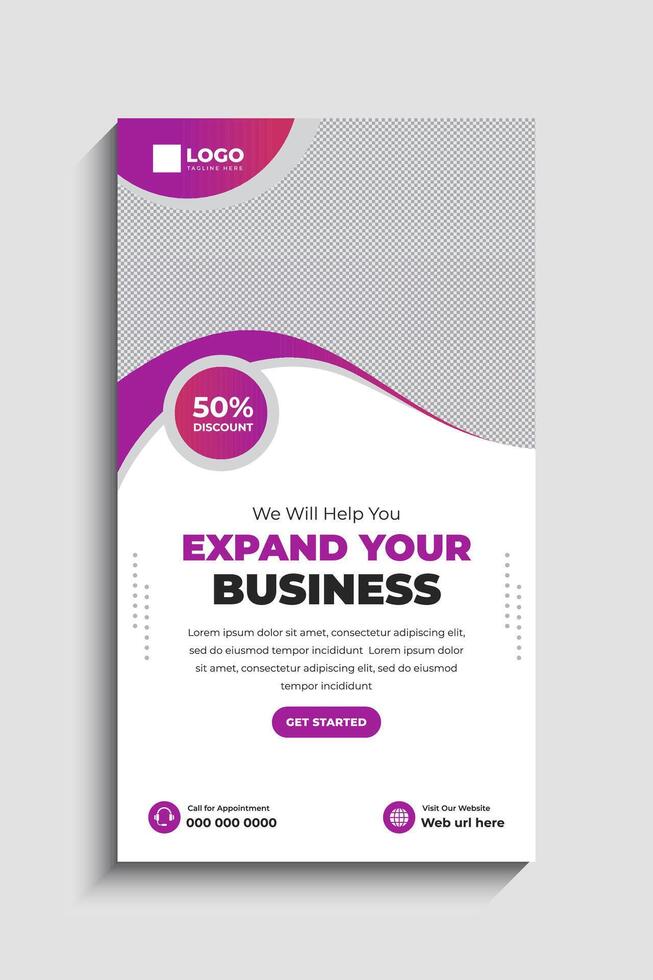 Digital Marketing Agency Social Media Story Template vector