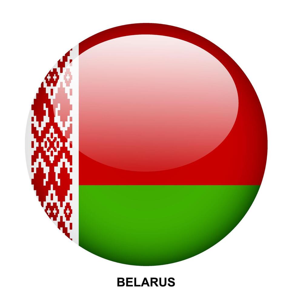 BELARUS flag button on white background vector
