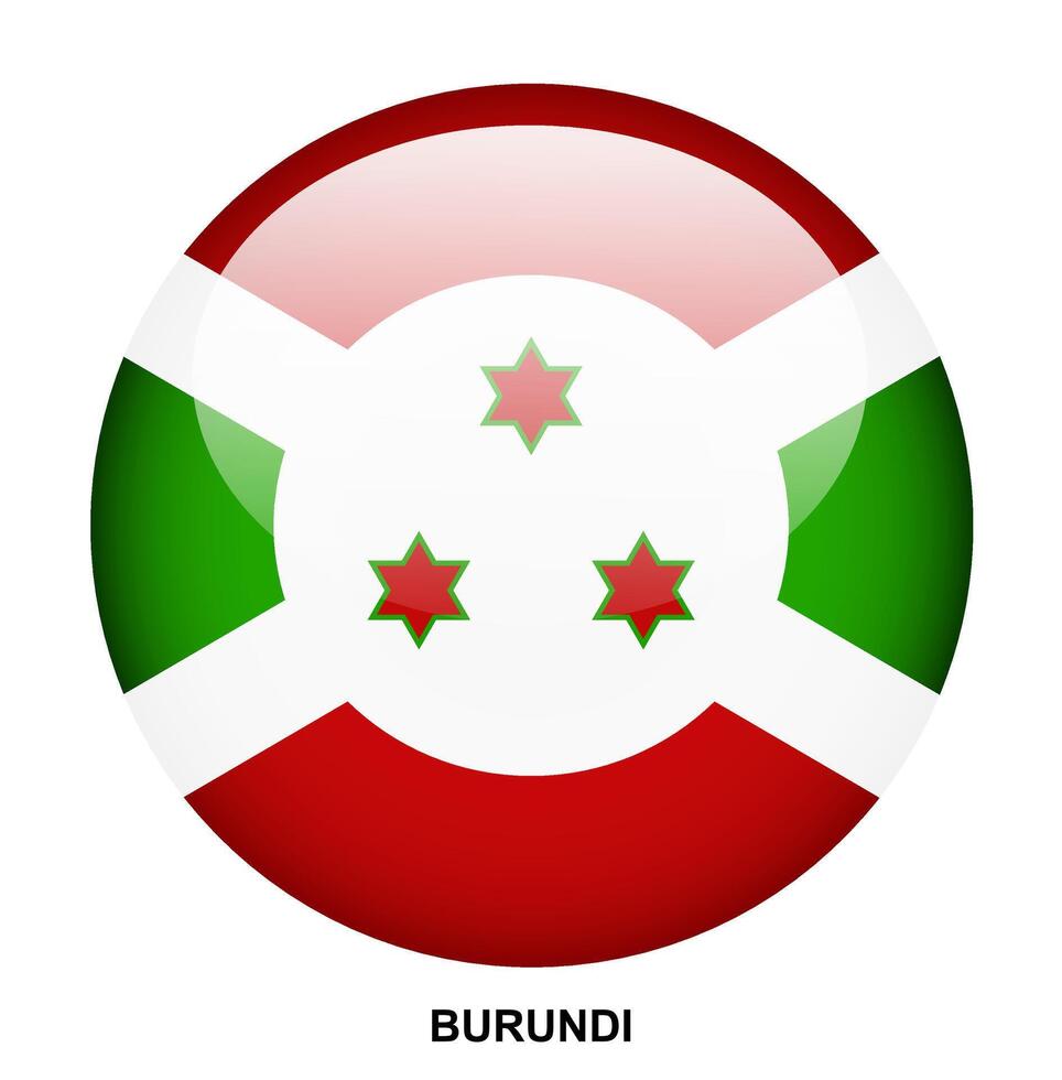 BURUNDI flag button on white background vector