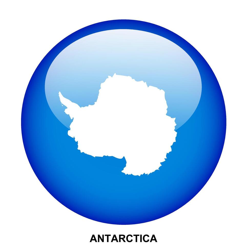 ANTARCTICA flag button on white background vector