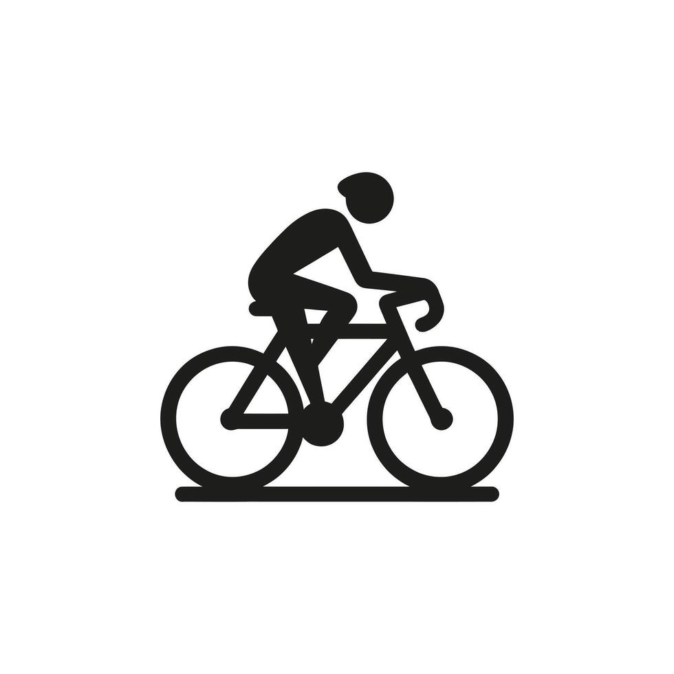 Road bicycle silhouette vector
