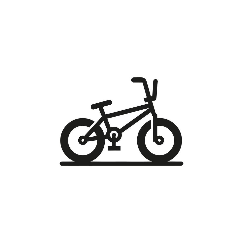 Retro bicycle silhouette illustration vector