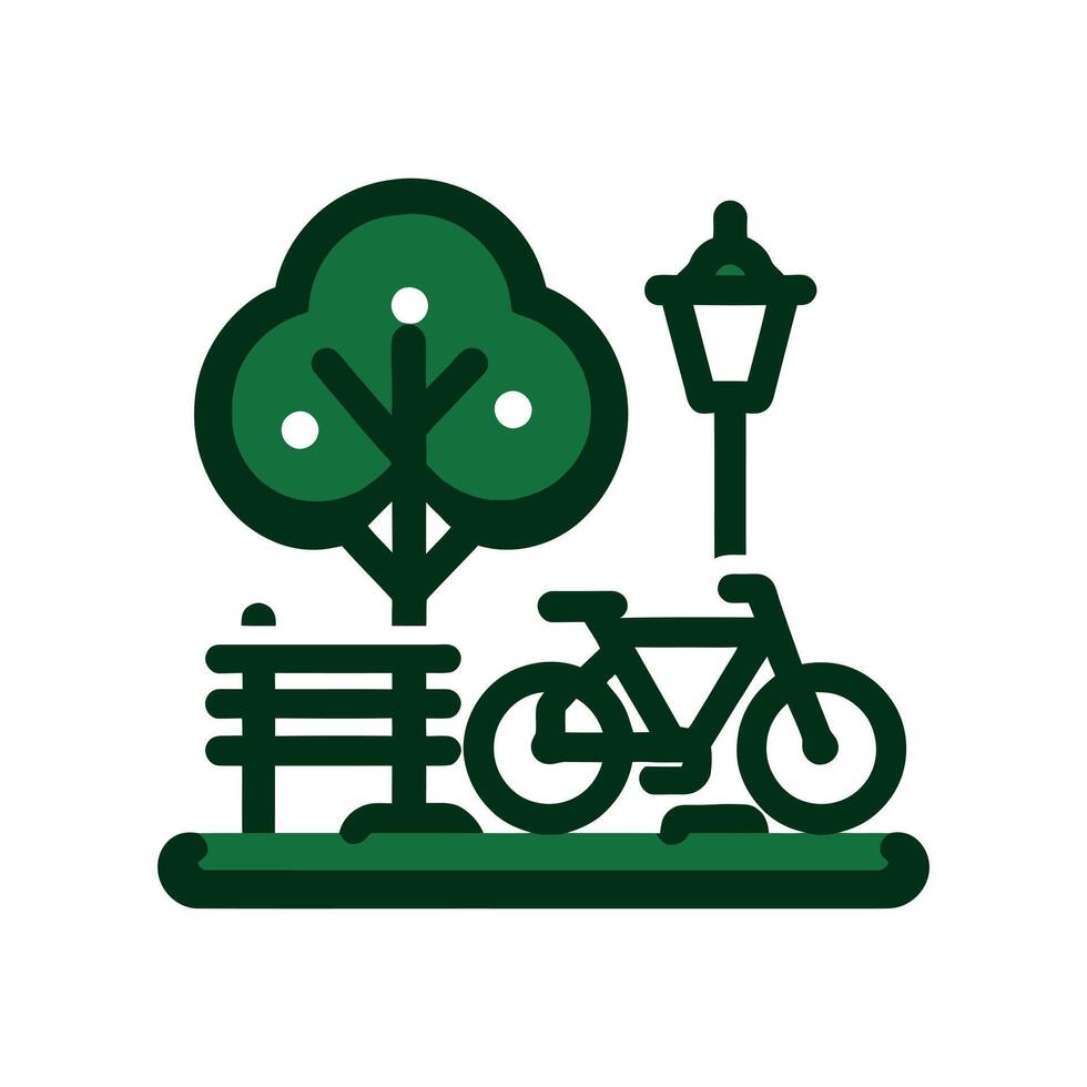 Environmental bicycle illustration vector