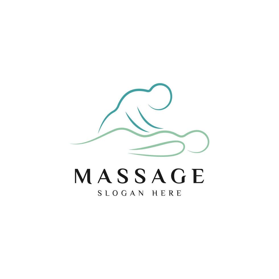 Body Massage Logo Design Icon Illustration vector