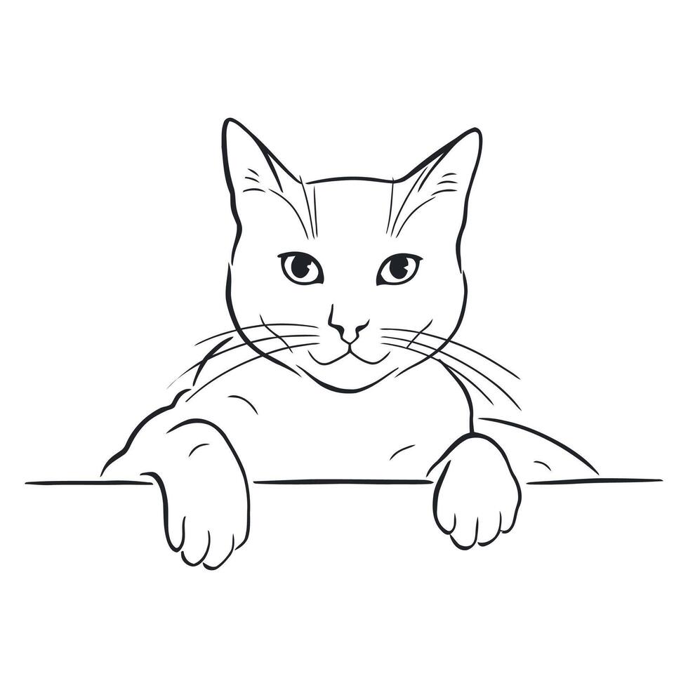 a cat head with tribal design on it vector