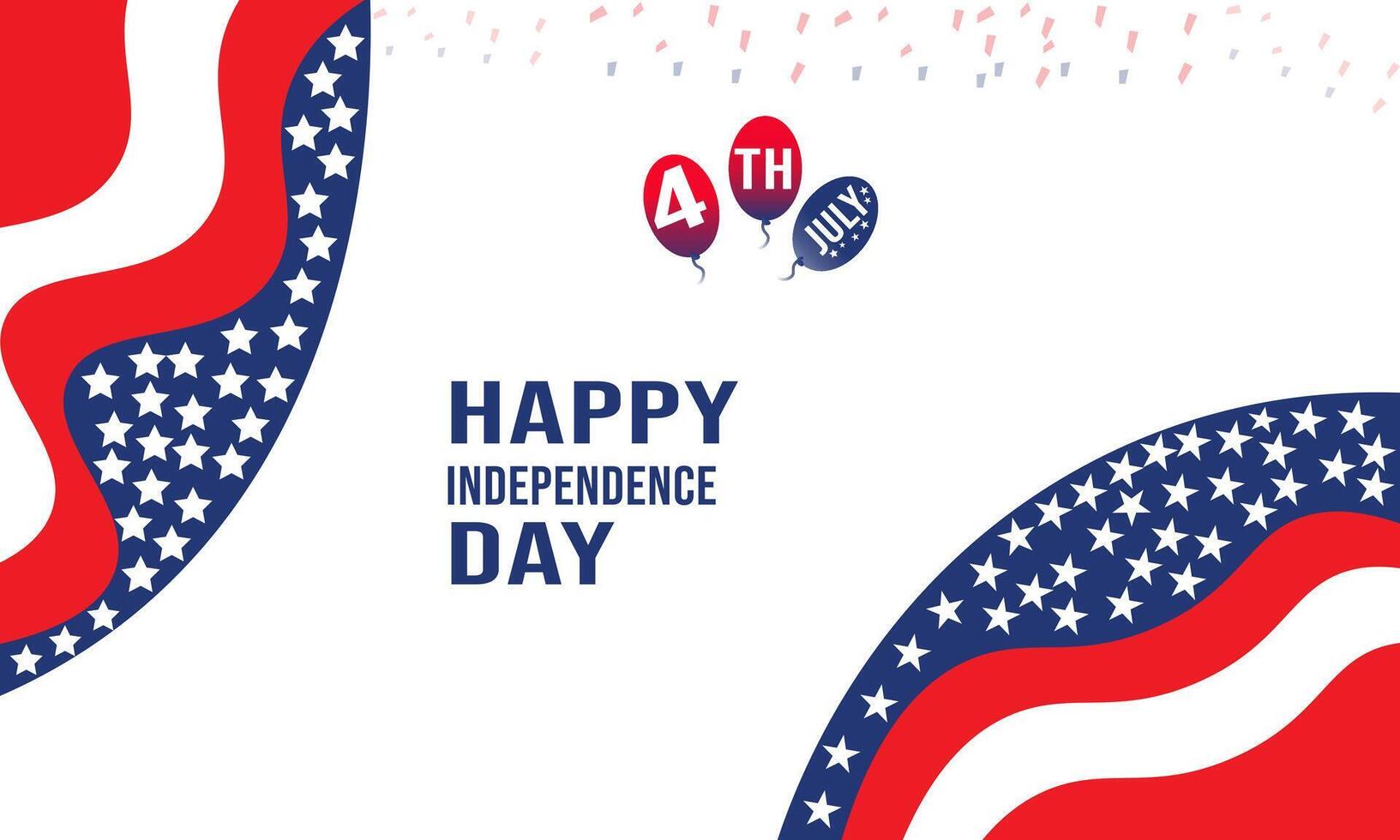 Independence day 4 th july. Background patriotic card with a flag of America. Happy independence day of USA , Fourth of July . illustration. vector