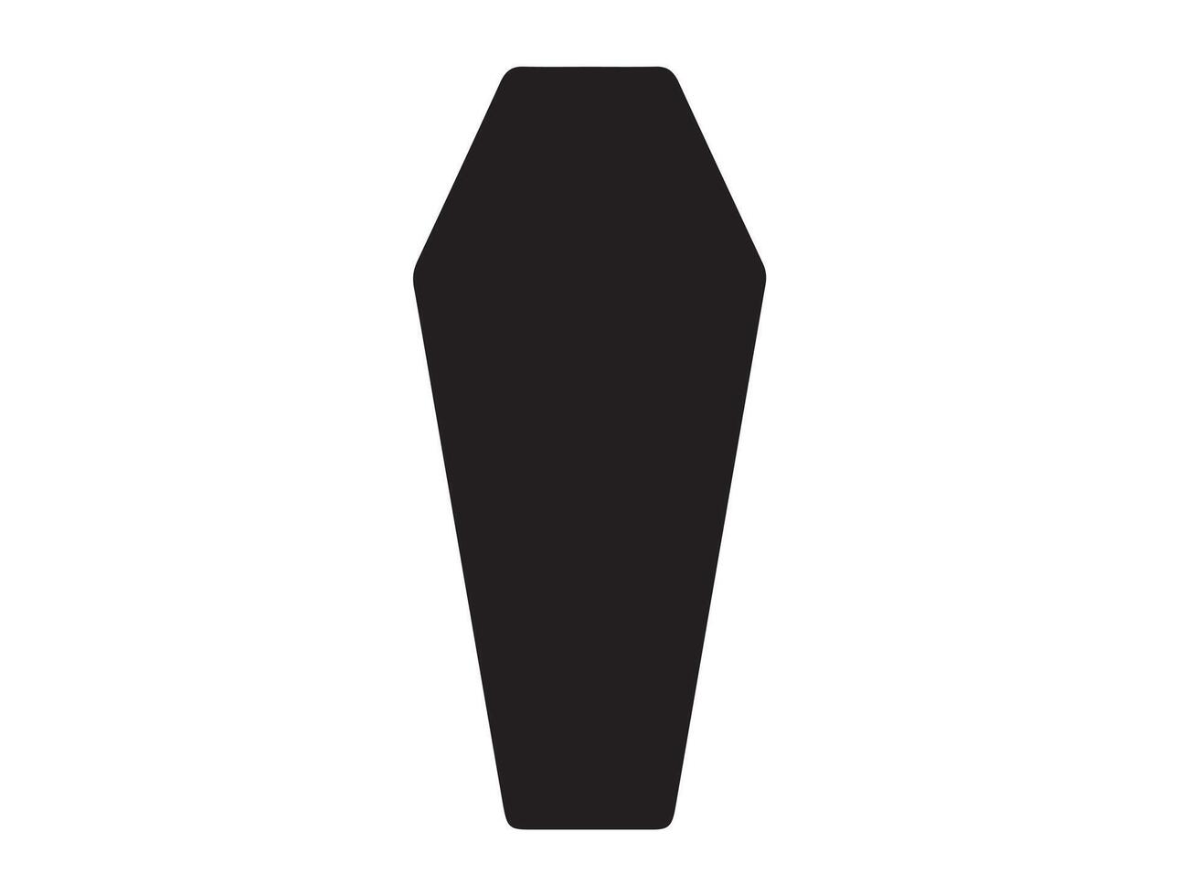 Coffin silhouette on white background vector