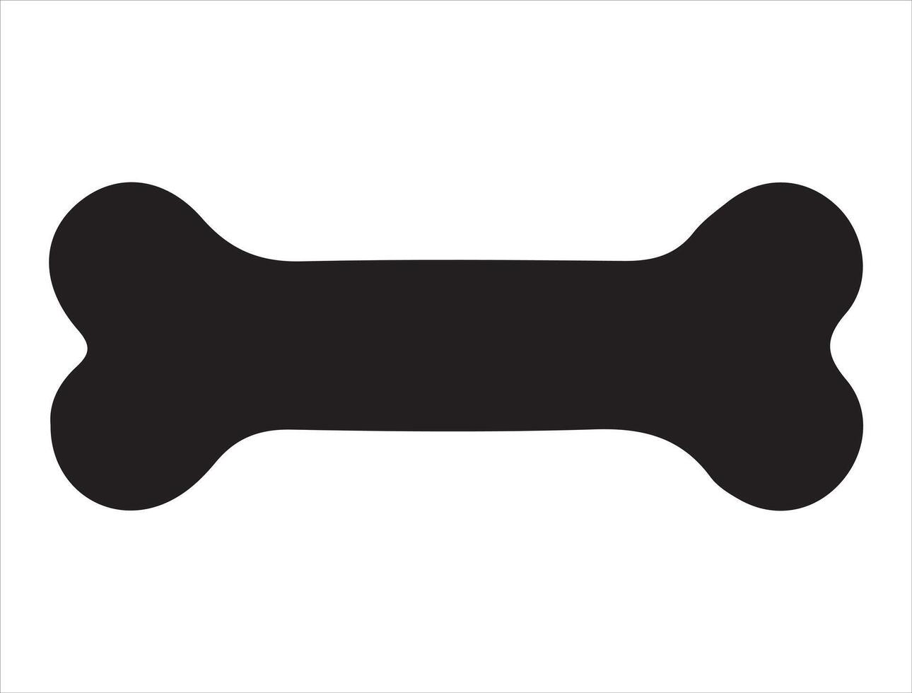 Dog bone silhouette on white background vector