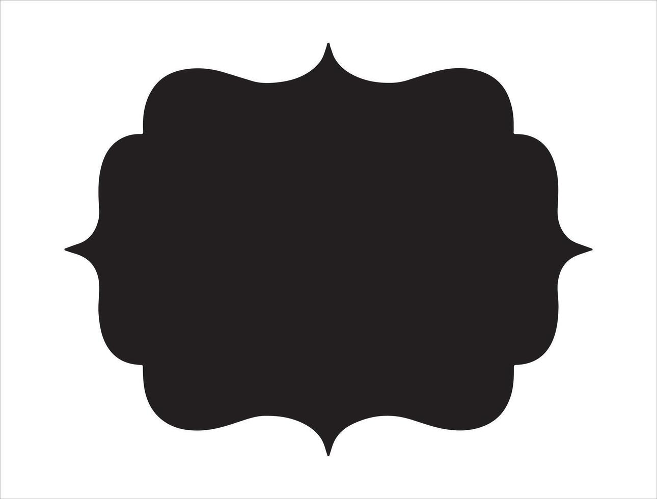 Bracket frame silhouette vector