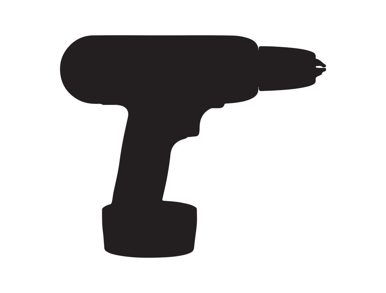 Drill silhouette on white background vector