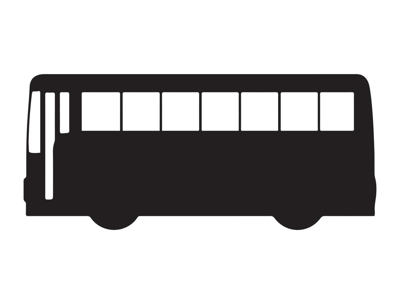 Bus silhouette on white background vector